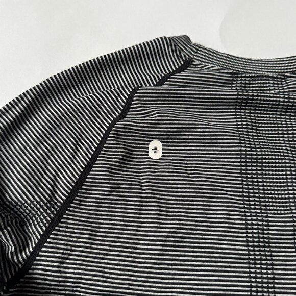 Figs Womens S Salta Underscrub Top Shirt Stripe Black White Long Sleeve Seamless - Picture 6 of 10